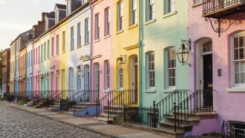 Charleston South Carolina Rainbow Row and Battery Walking Tour
